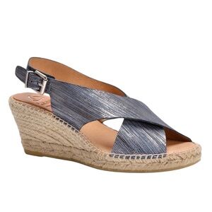 Kanna Kathy Espadrille Wedged Leather Sandals